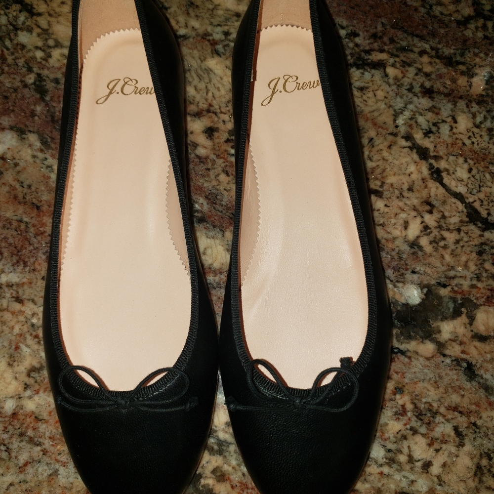 J.crew leather kiki classic ballet flats NIB